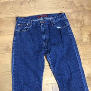 Vintage Tommy Hilfiger Jeans 36x32 Relaxed Fit Straight Leg Y2K Denim Blue.